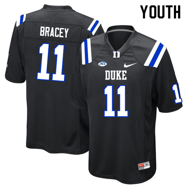 Youth #11 Scott Bracey Duke Blue Devils College Football Jerseys Sale-Black